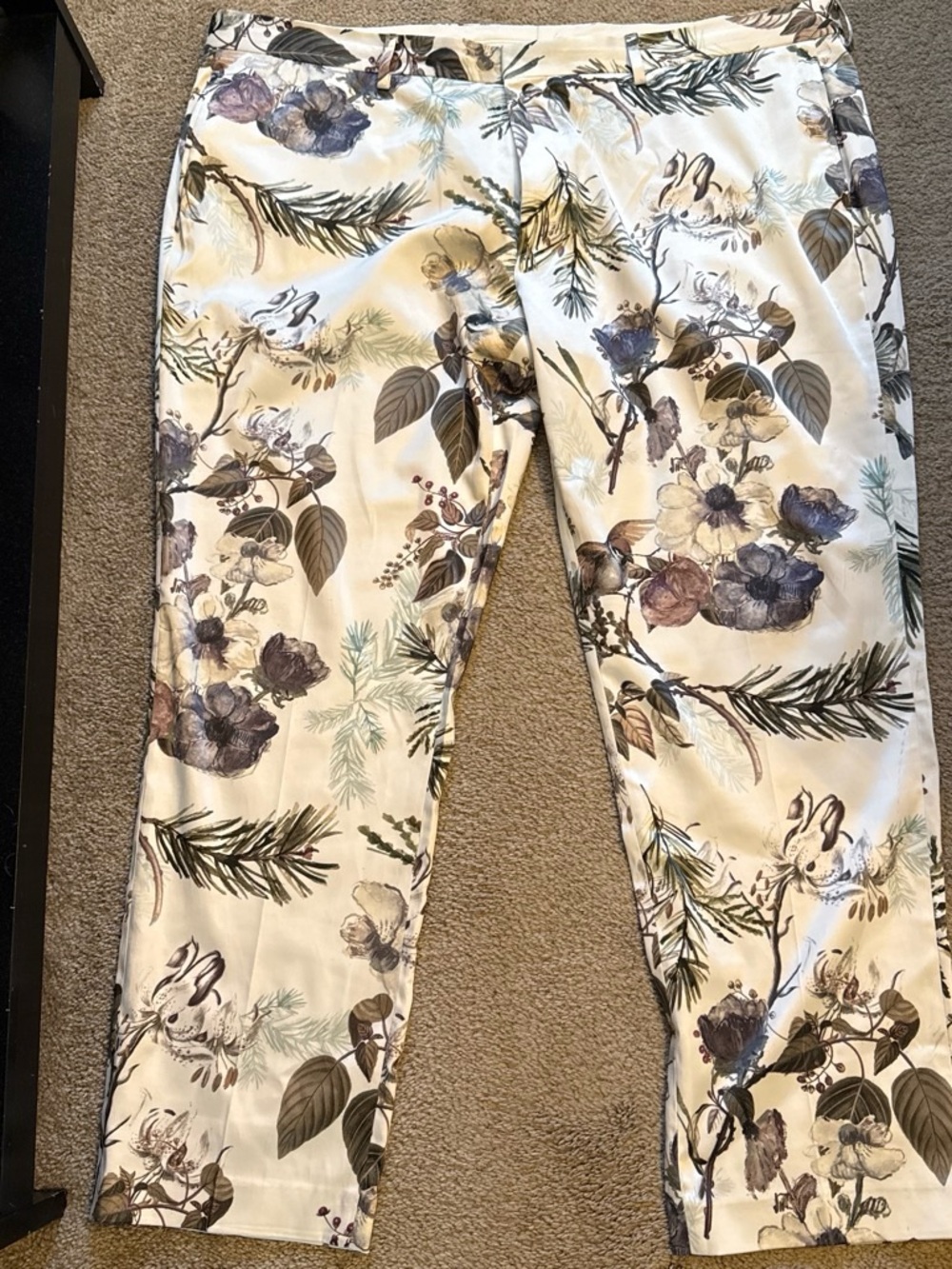 ASOS Cream Chinos with Brown & Blue Floral Print